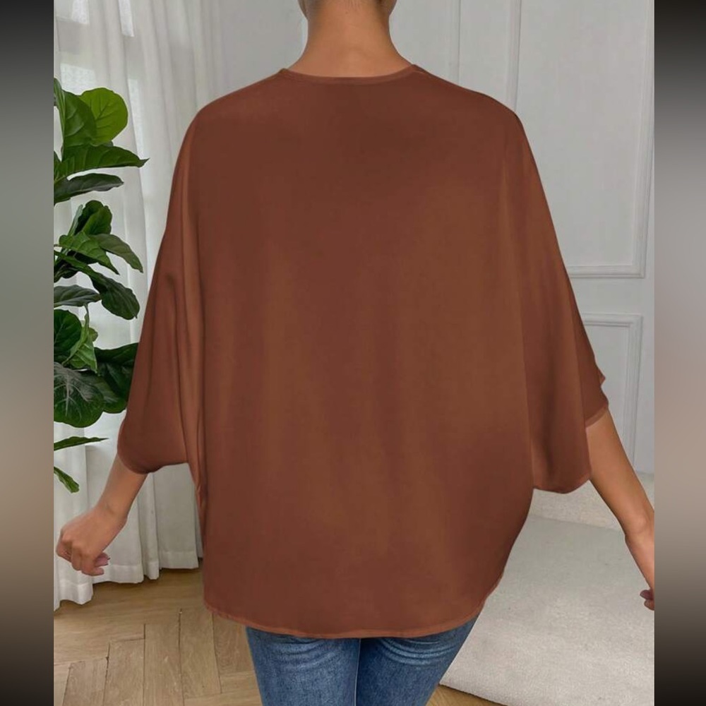Boho batwing sleeve wrap blouse - Picture 11 of 14